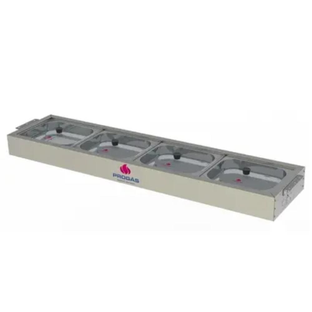 Buffet Progás Frio 4 Cubas Com Tampa de Vidro - RBF-P40GN