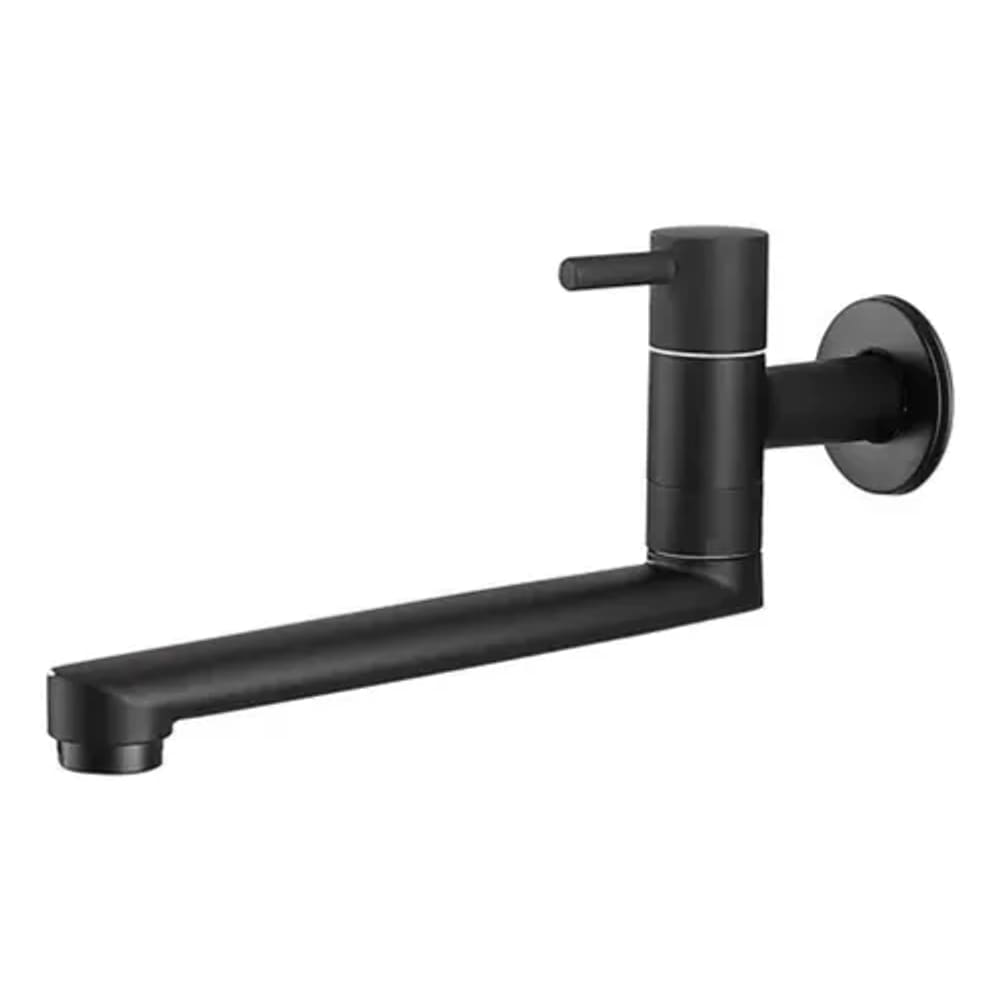 Torneira Parede Articulável Retrátil Metal Preto Fria