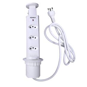 Torre De Tomada Multiplug para Bancada ou mesa Com 3 Tomadas Branca 20A