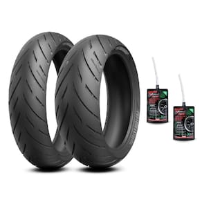 KIT PNEU 110/70-ZR17 + 150/60-ZR17 PROTORQ EXTREME EUROGRIP RADIAL CB300F 390 Duke Z400 Z500 MT03 G310R YZFR3 + VACINAS