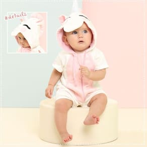 Macacão bebê infantil kigurumi verão - Panda - Elefante