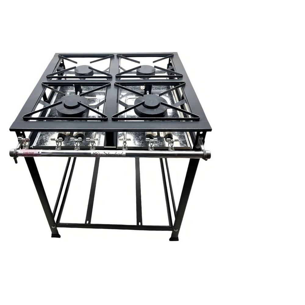 Fogão Industrial 4 Bocas 30x30 p5 de Baixa Pressão Leona