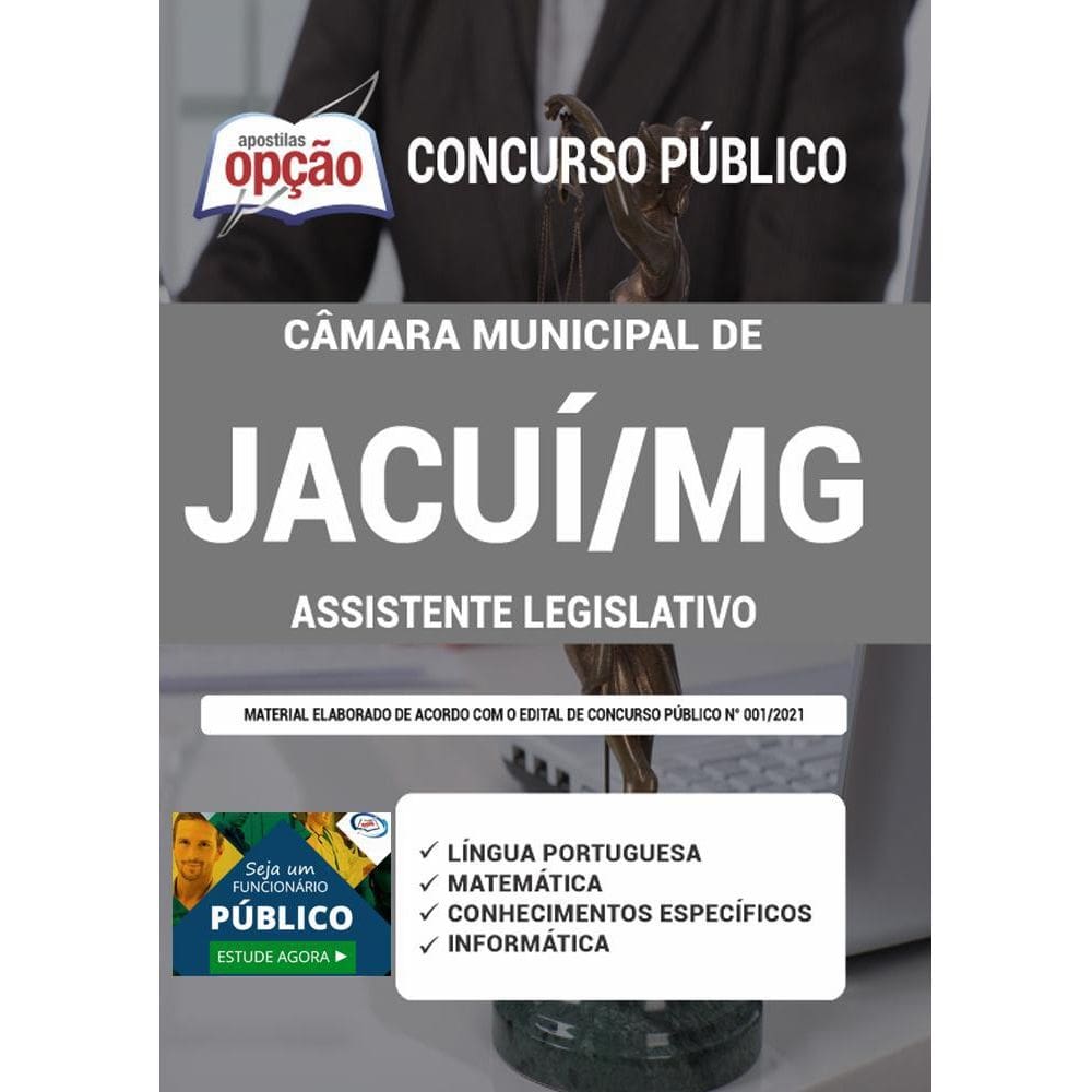 Apostila Câmara De Jacuí Mg - Assistente Legislativo