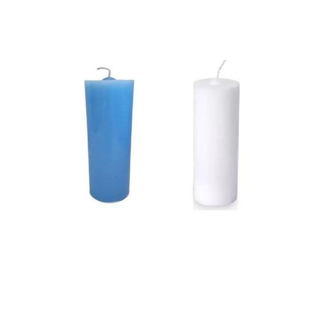 Kit 4 Velas 3 Dias Votiva Colorida Branco E Azul Iemanja