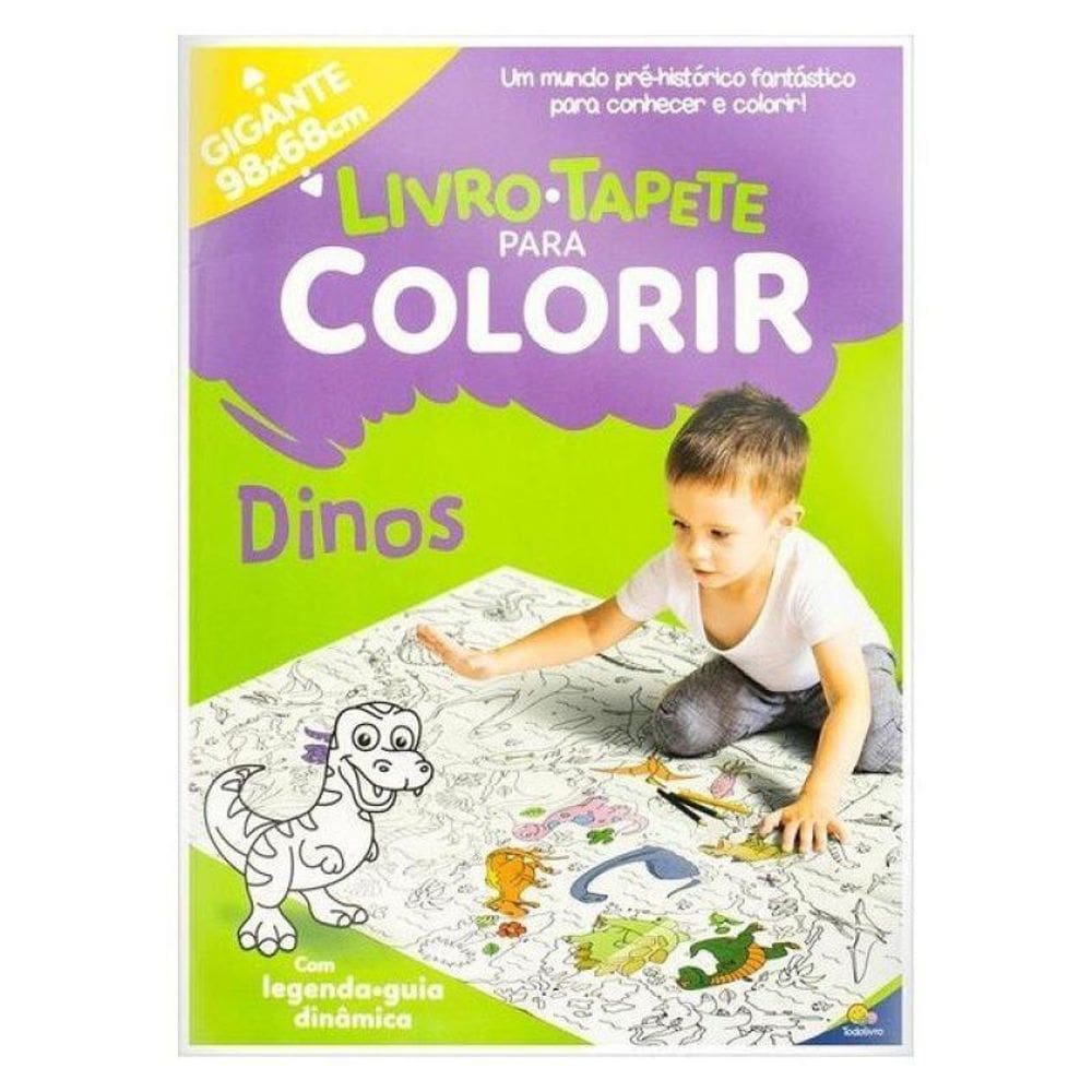 Livro-Tapete Para Colorir: Dinos