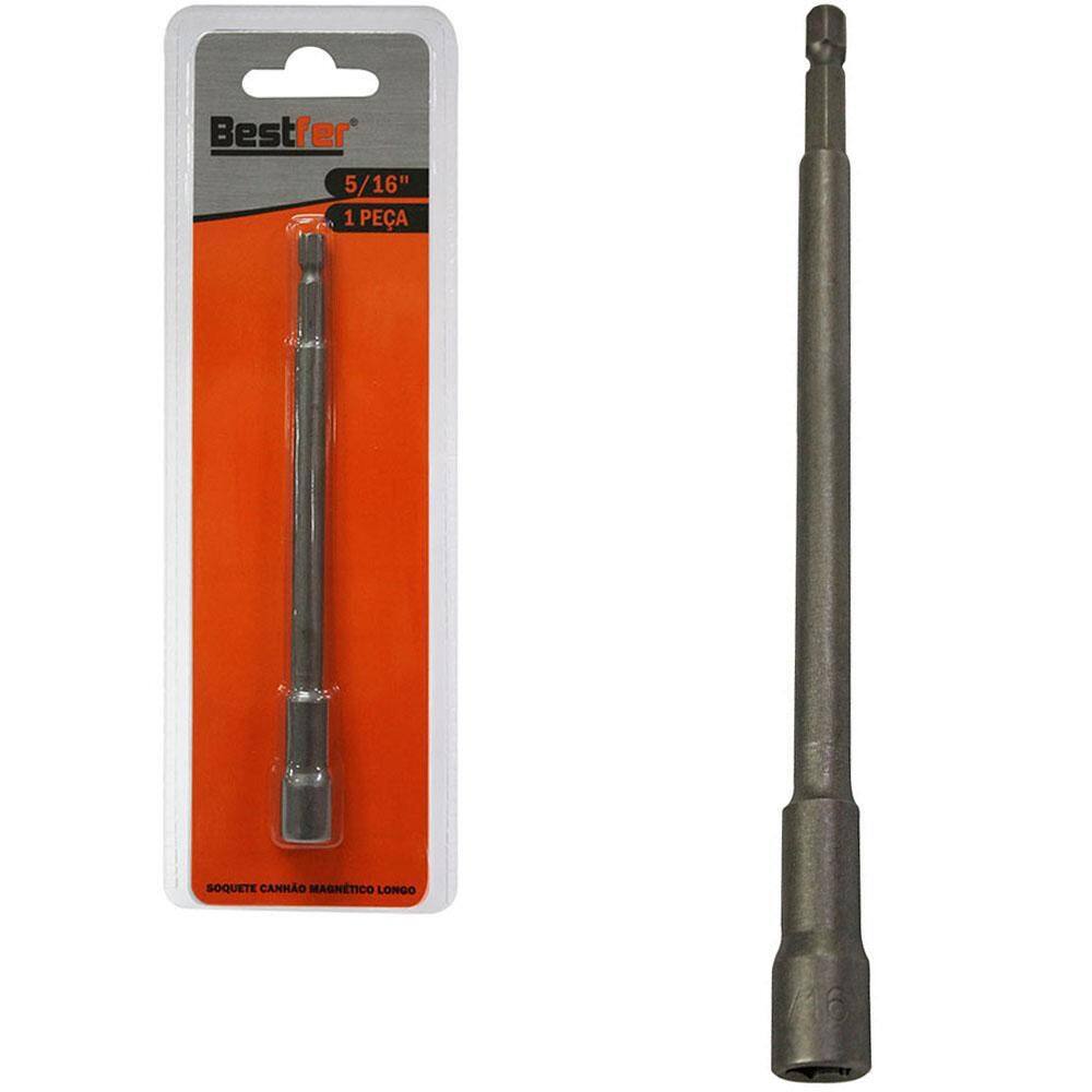 Canhao / Soquete Magnetico Longo 5/16``