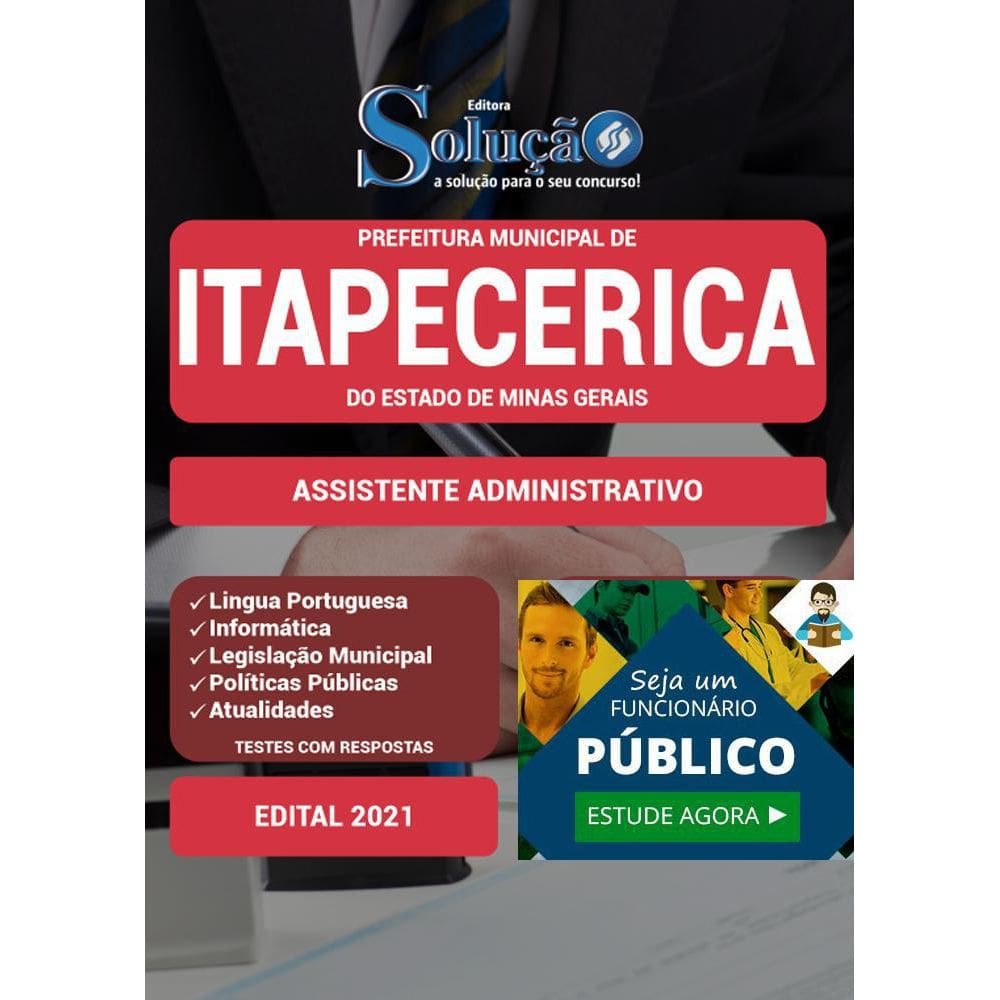 Apostila Prefeitura Itapecerica Mg Assistente Administrativo
