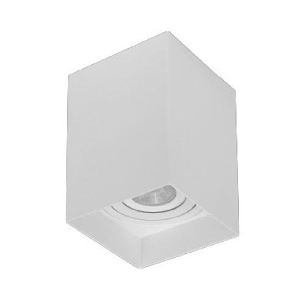 Spot Sobrepor Quadrado Direcionavel Branco Par20 E27 Zan93