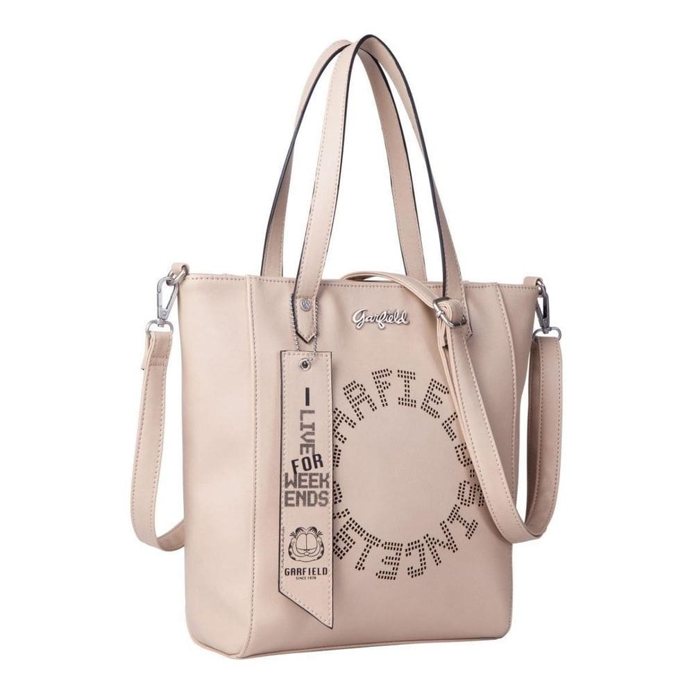 Bolsa Tote Bag Mão E Transversal Garfield Gf22005 Bege