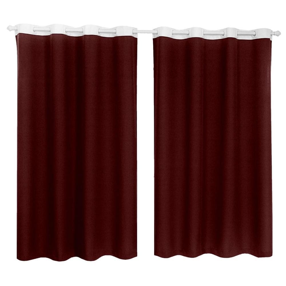 Cortina Tecido Oxford Faixa Branco 2,50M X 3,00M - Bordô