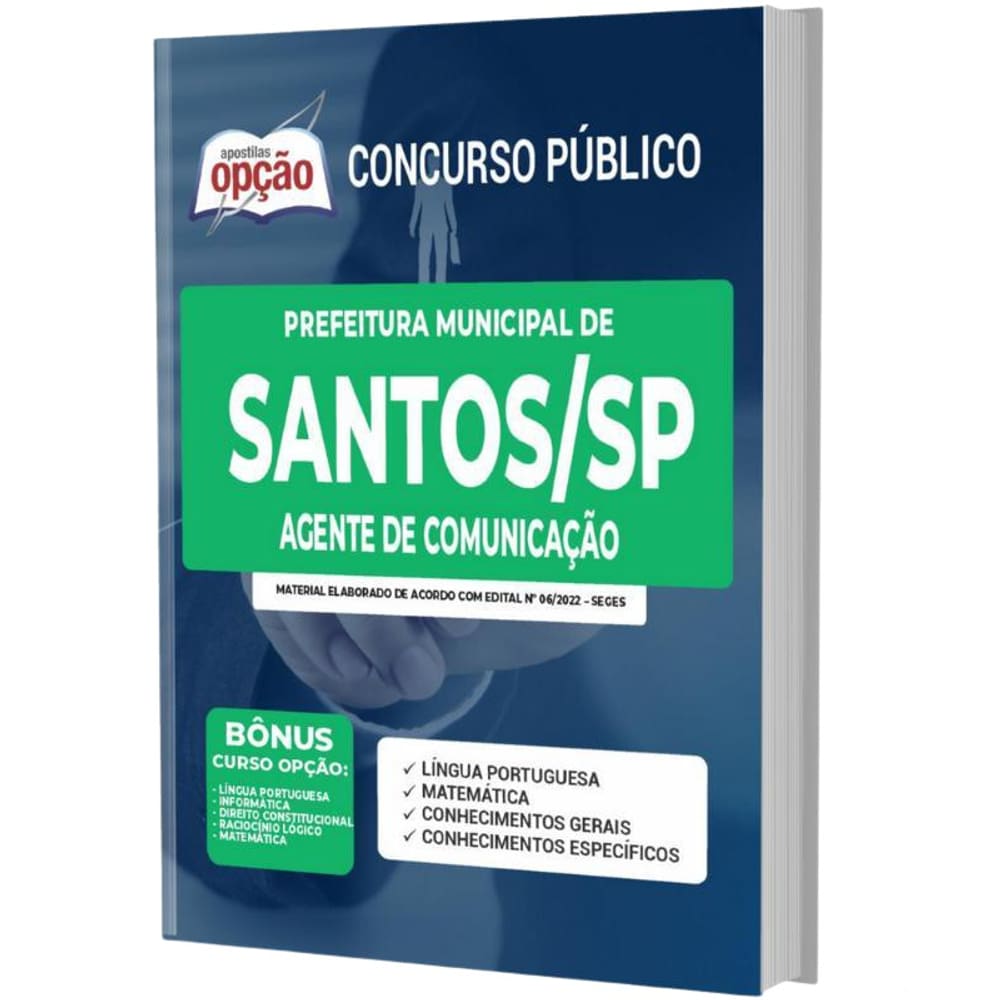 Apostila Prefeitura Santos Sp - Agente De Comunicação