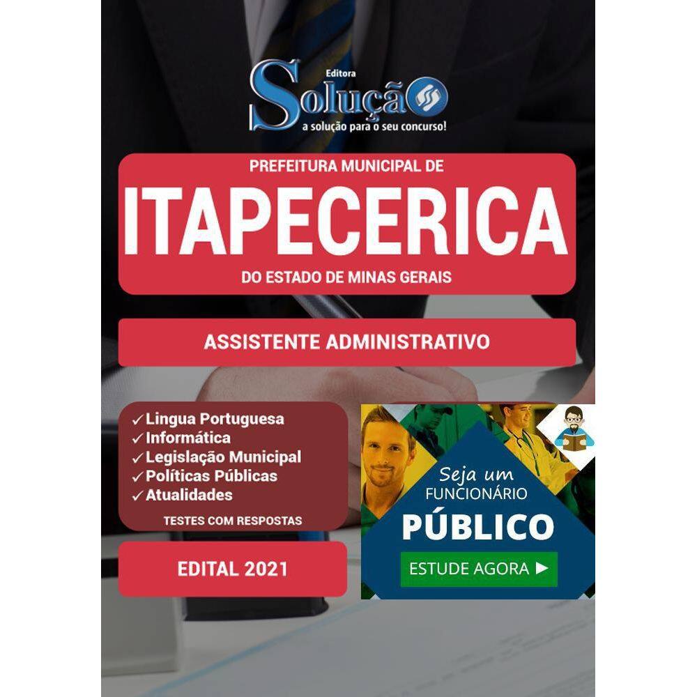 Apostila Prefeitura Itapecerica Mg Assistente Administrativo