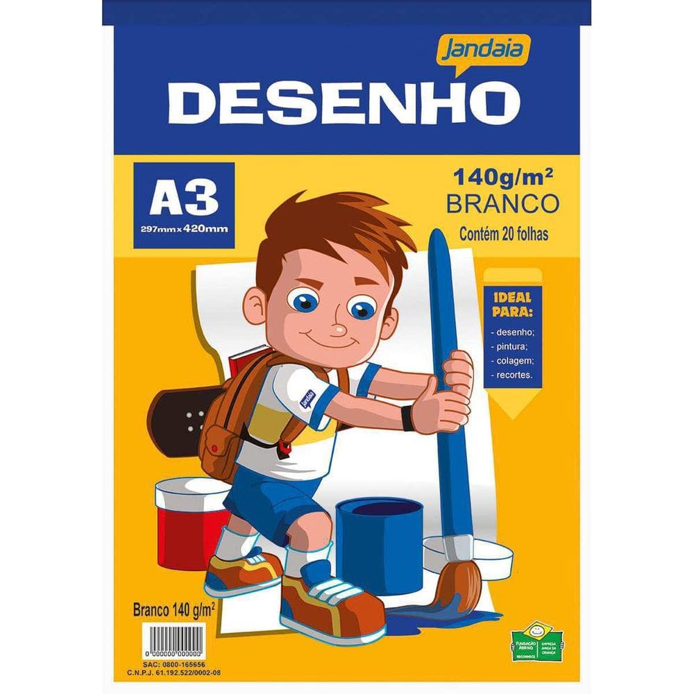 Bloco Técnico Sem Margem Desenho A-3 140G.20Fls.Branco