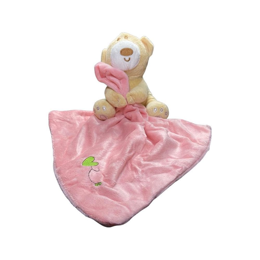Naninha Do Bebê Urso Abraçando Cobertor Rosa Ultrasoft