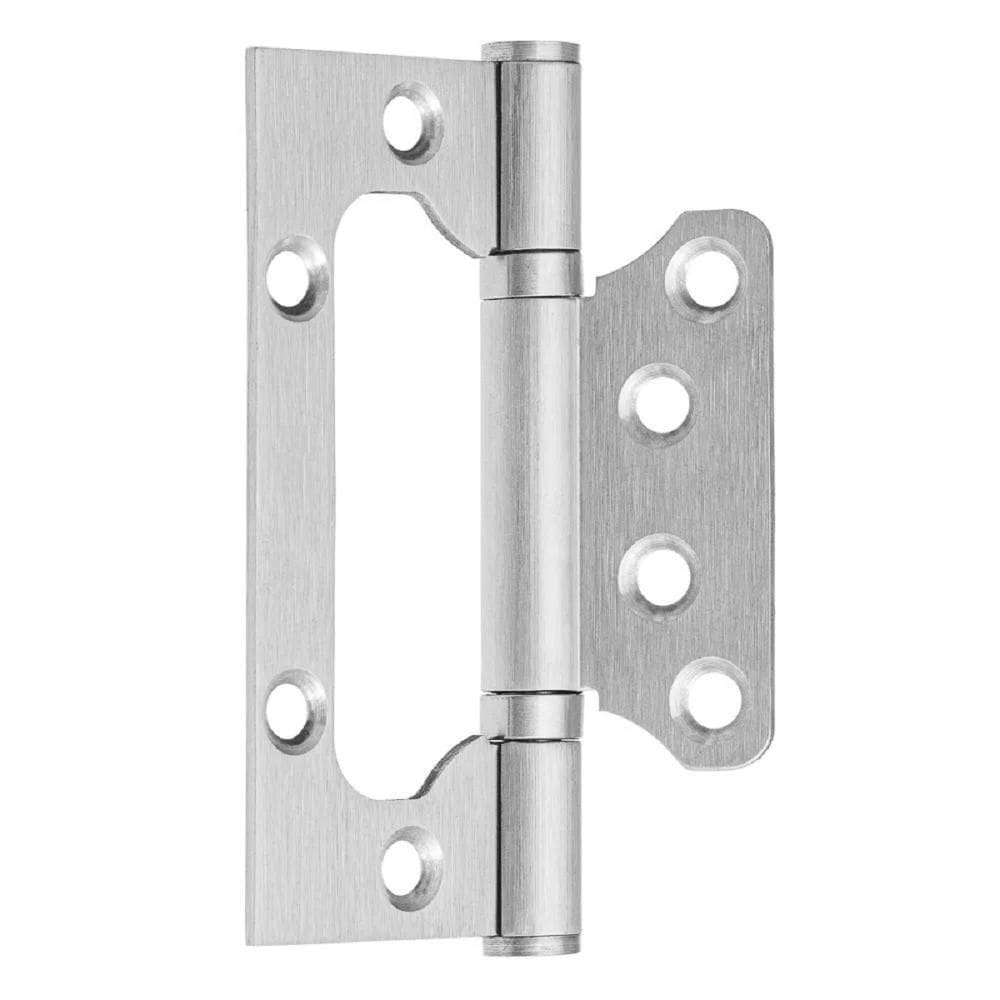12 Dobradiça Porta Sobrepor Sem Rebaixo Inox 4`X3`X,2,2Mm