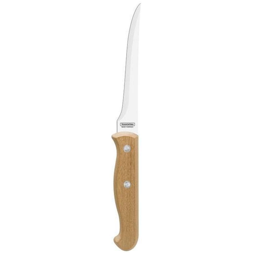 Jogo De Facas Tramontina Churrasco Inox Madeira 2 Peças