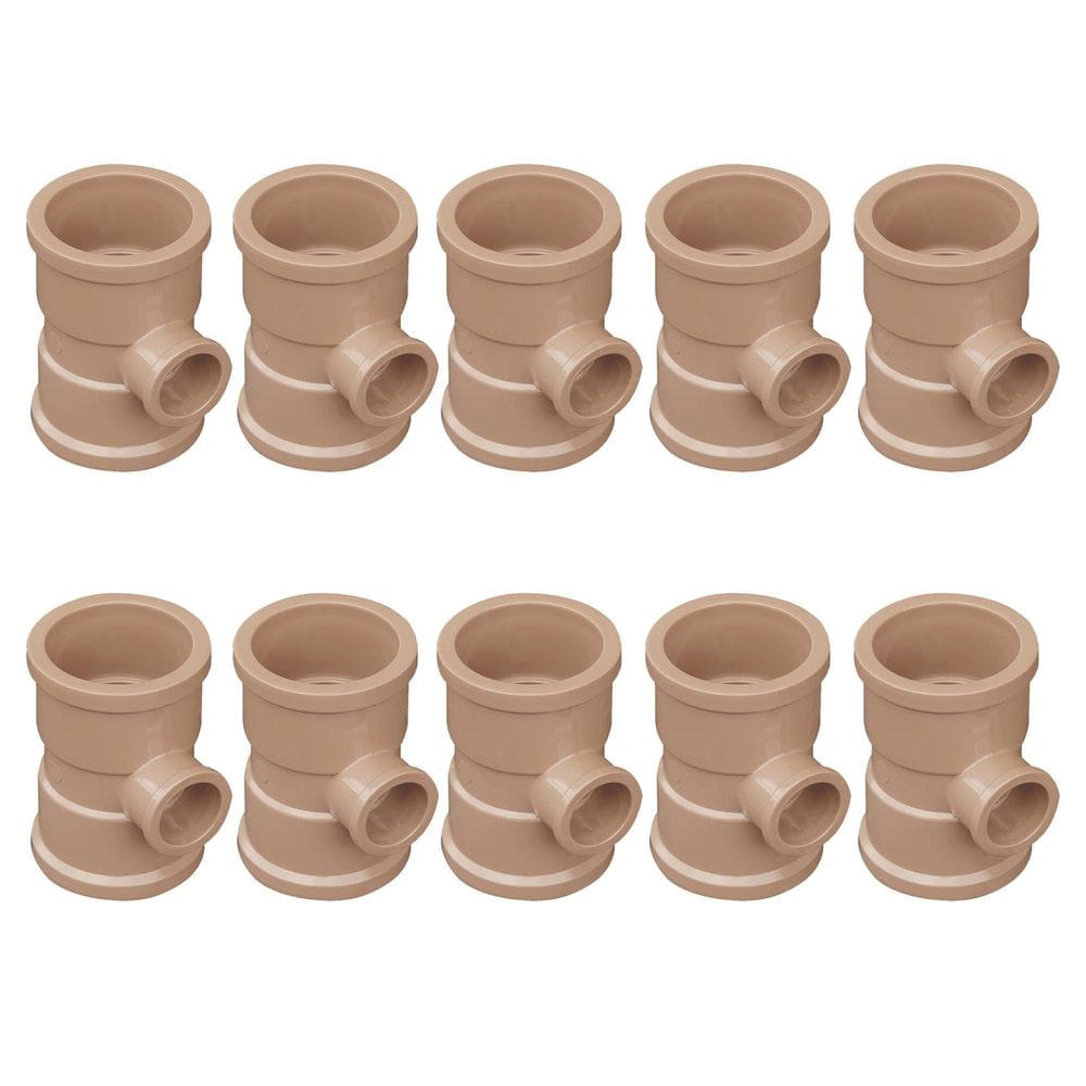 Kit Com 10 Tê De Redução 90º Soldável 50X25Mm - Akato