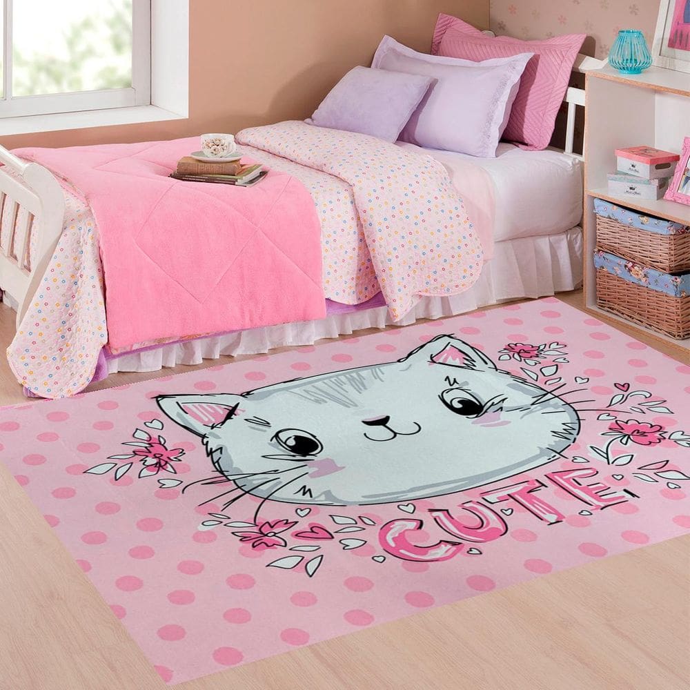 Tapete 1,40M X 1,00M Studio Mix 01 Peça - Gatinho