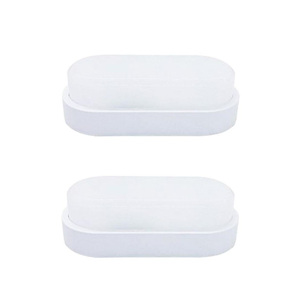 Kit 2 Arandela Branca Externa Tartaruga Led Ip65 3000K Ace60