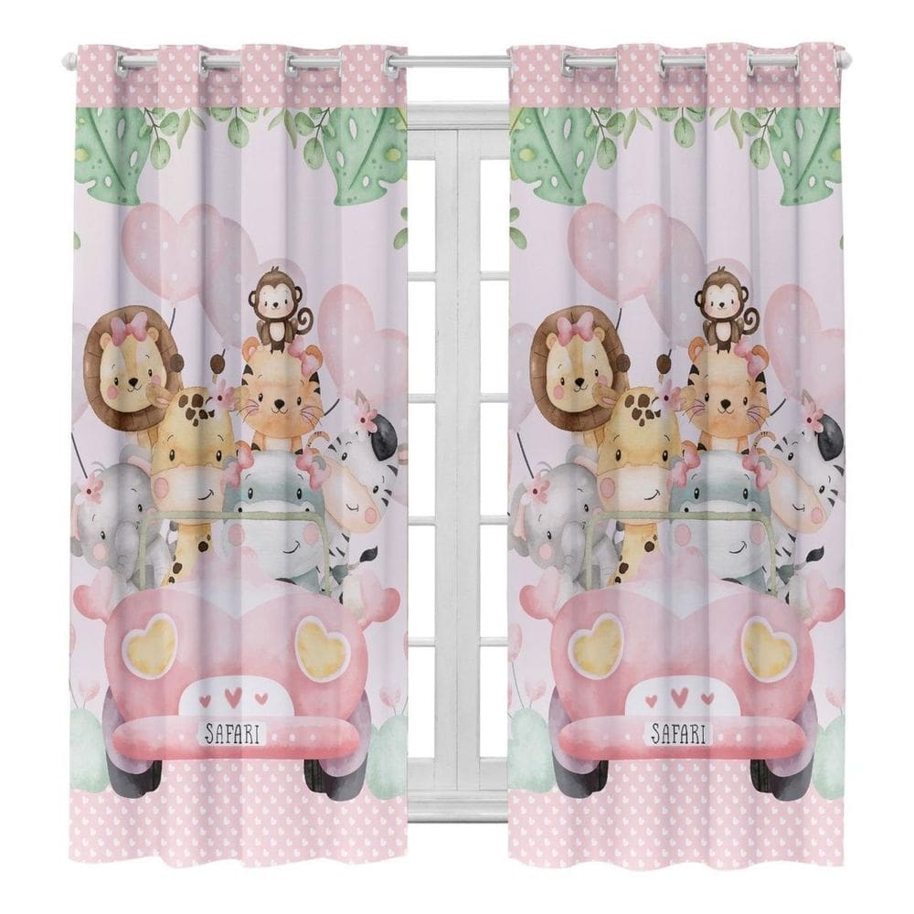 Cortina Para Quarto/ Sala E Decoração Nuvem Rosa 3.00X2.20