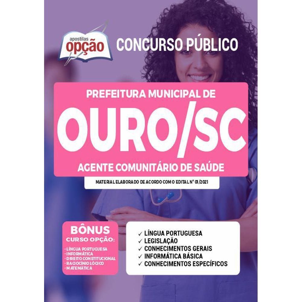 Apostila Concurso Ouro Sc - Agente Comunitário De Saúde