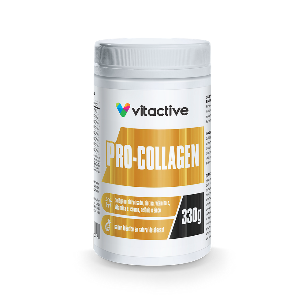 Colágeno com Vitaminas 330 g Pro-collagen Abacaxi Vitactive