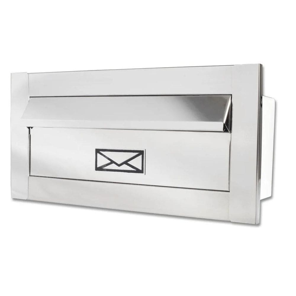 Caixa De Correio Frente Inox Moderna 17 Cm X 36 Cm