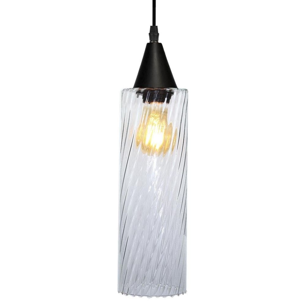 Lustre Pendente Taschibra Anne Transparente Bivolt Preto