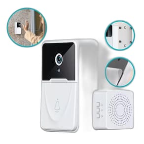 Kit Campainha Com Câmera Wifi Sem Fio Áudio Interfone Portão