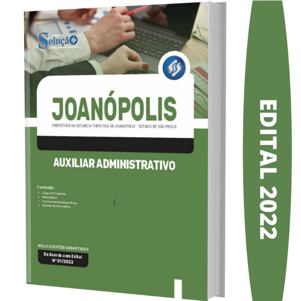 Apostila Prefeitura Joanópolis Sp - Auxiliar Administrativo