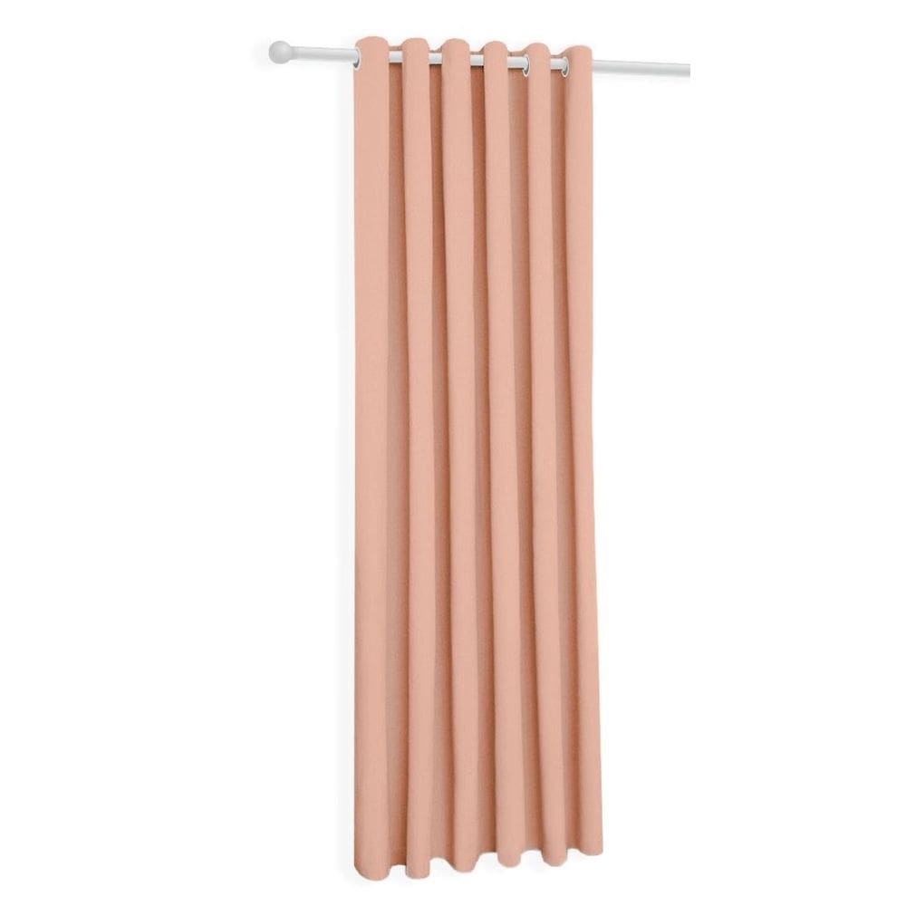 Cortina Salmão Cromada Oxford Uma Folha 150X230 Sala/Quarto