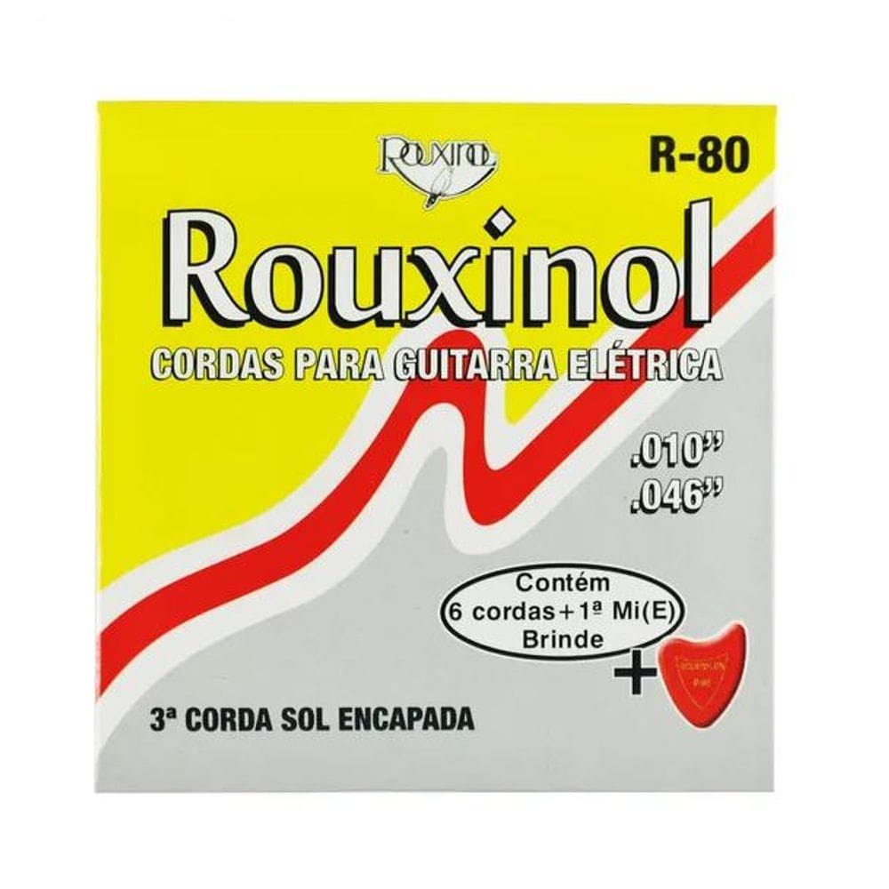 Cordas Guitarra Elétrica Bolinha R80 6 Cordas Rouxinol
