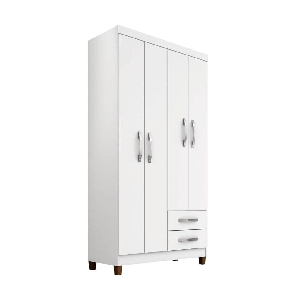 Guarda Roupa 4 Portas e 2 Gavetas Sem Espelho Manchester - ÉdeCasaMóveis