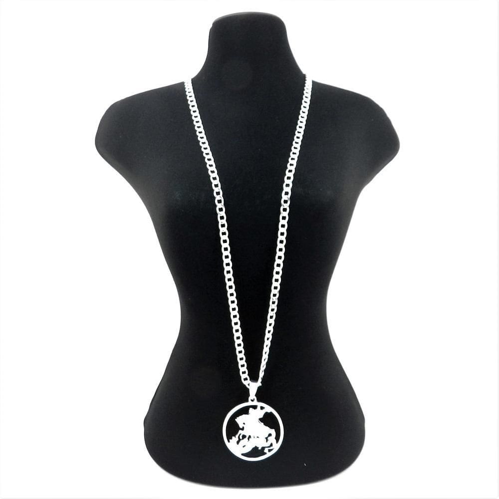 Corrente Masculina 70cm 5mm São Jorge Folheada Prata CR847C