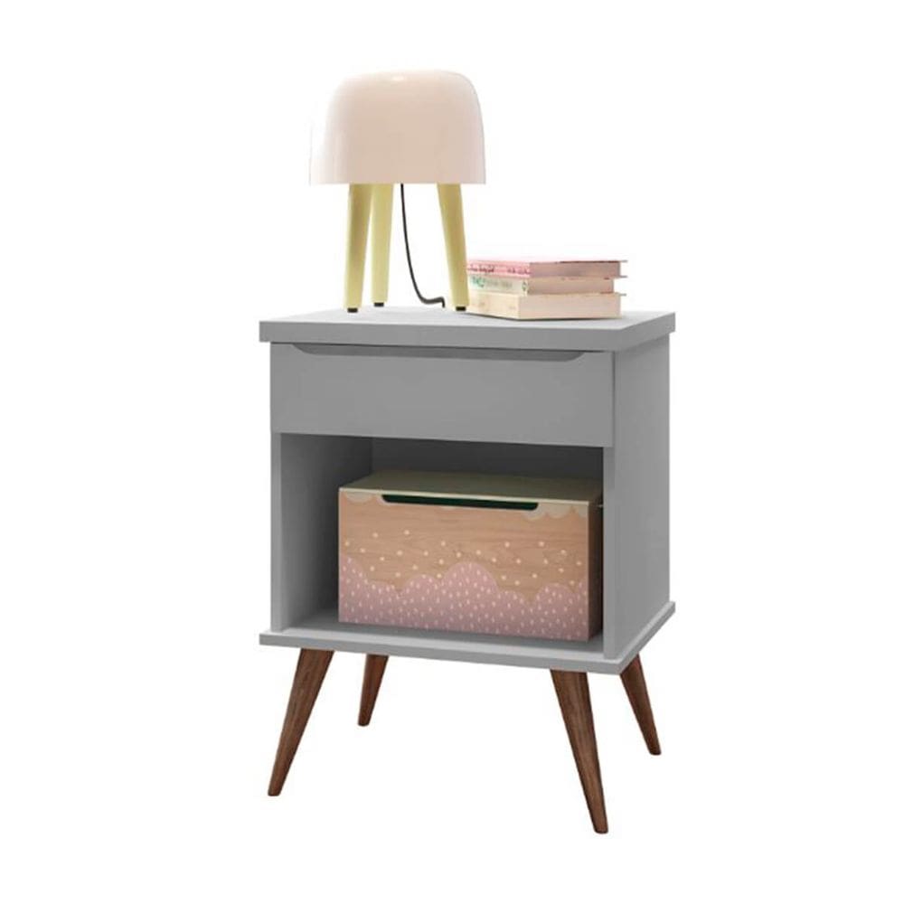 Mesa de Cabeceira 1 Gaveta 1 Nicho Valência  ÉdecasaMóveis