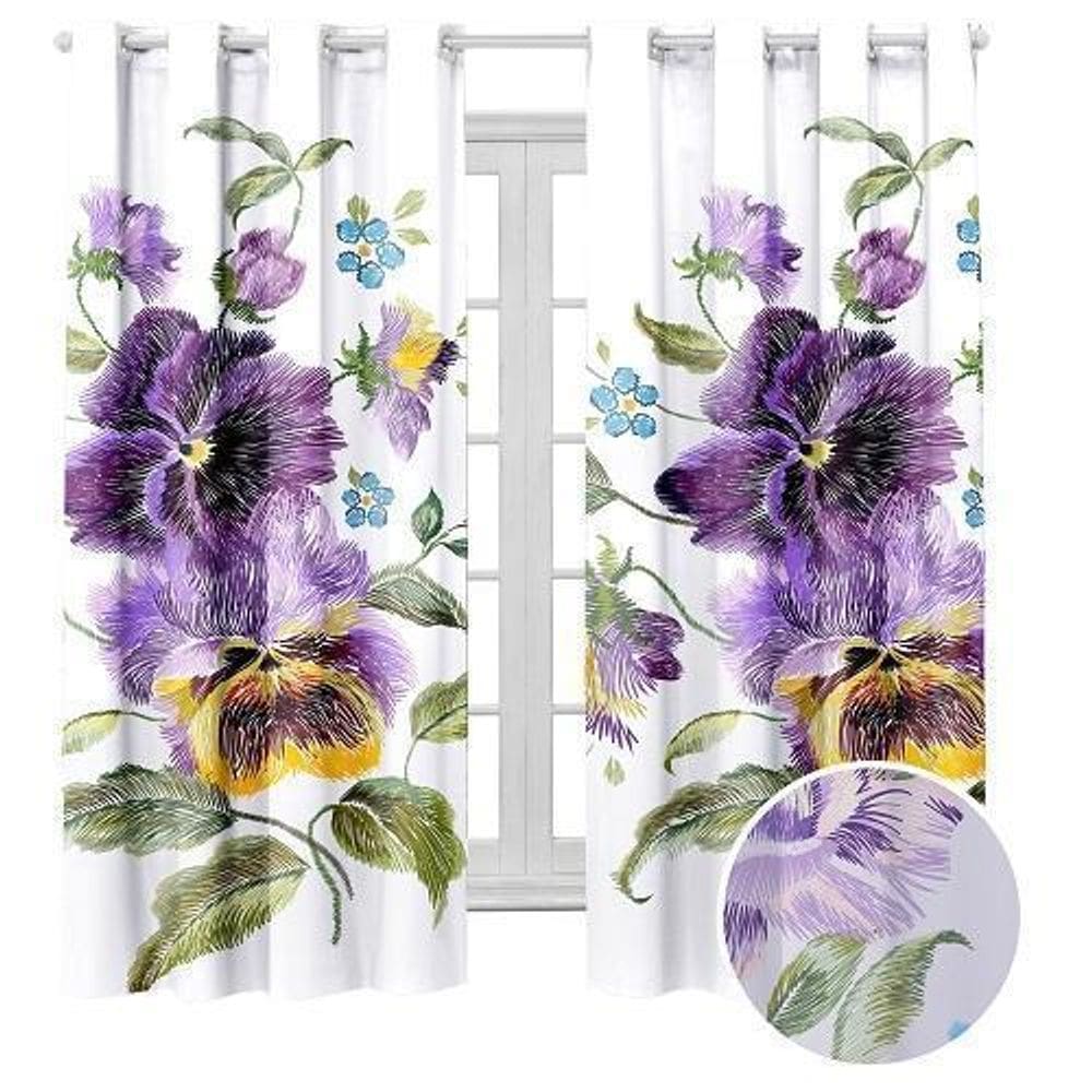 Cortina Semi Blecaute Blackout Floribela 3.00 X 2.20