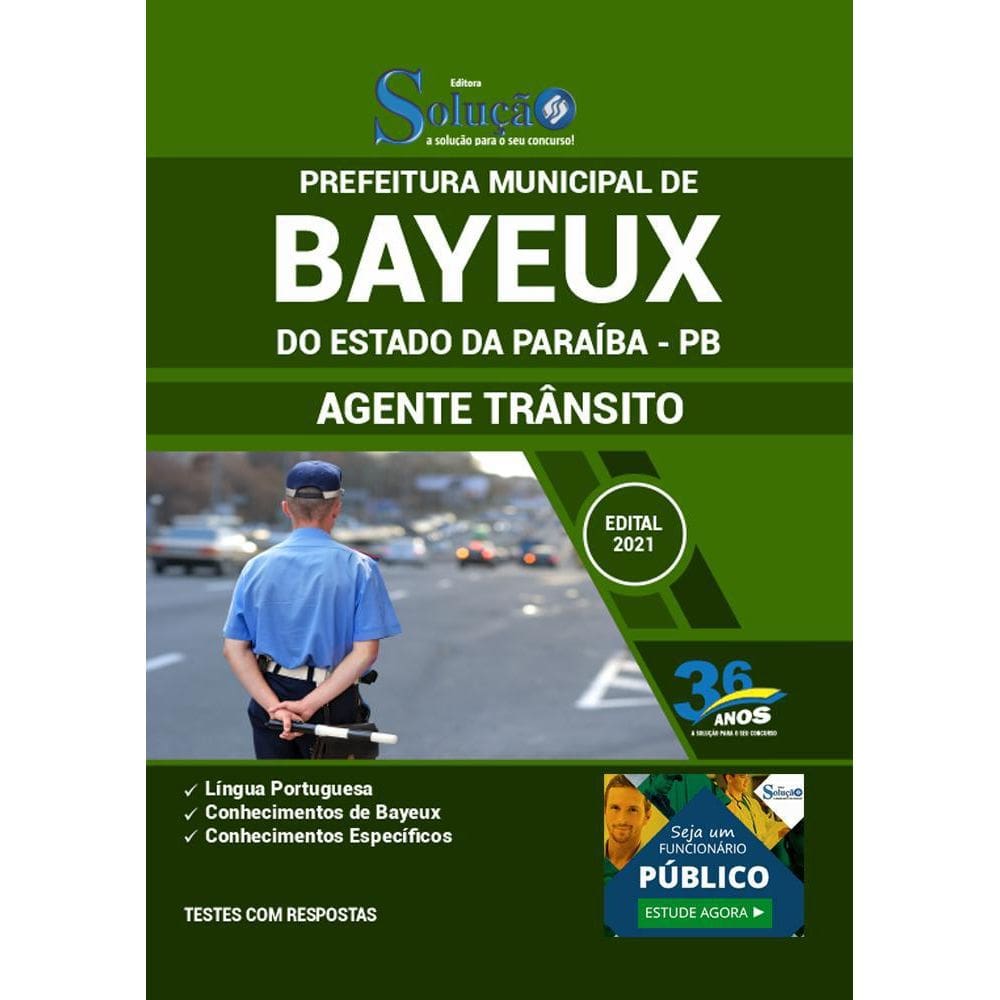 Apostila Prefeitura Bayeux Pb - Agente De Trânsito