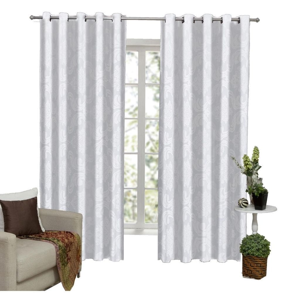 Cortina Tecido Jacquard Semi Blackout 4M X 2,60M - Branco