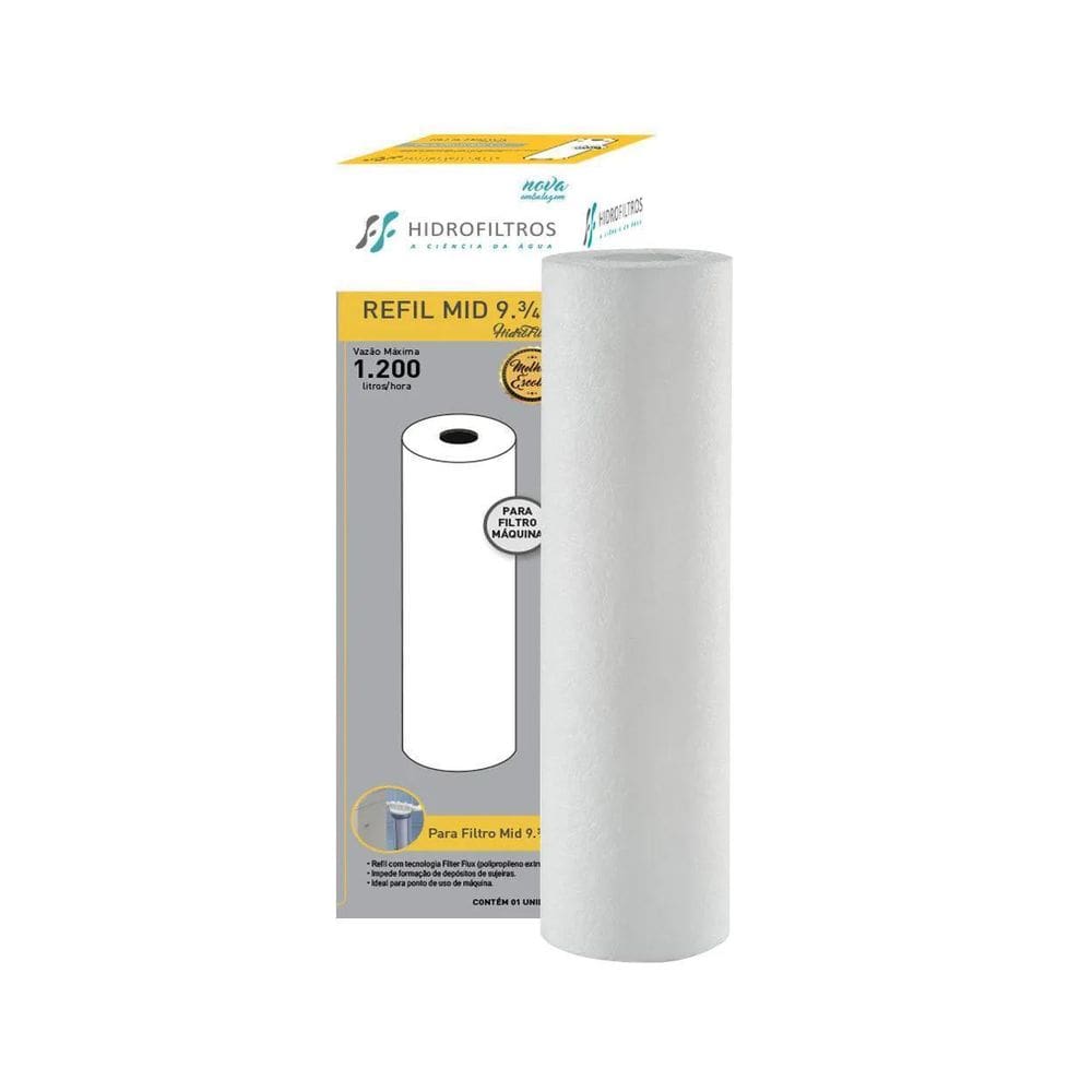 Refil P/ Filtro Máquina Lavar Roupa Hidro Filtros Mid 9.3/4