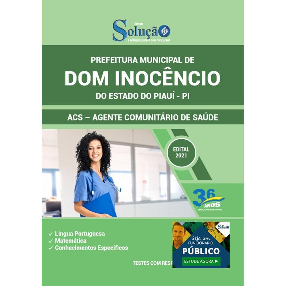 Apostila Dom Inocêncio Pi - Agente Comunitário De Saúde Acs