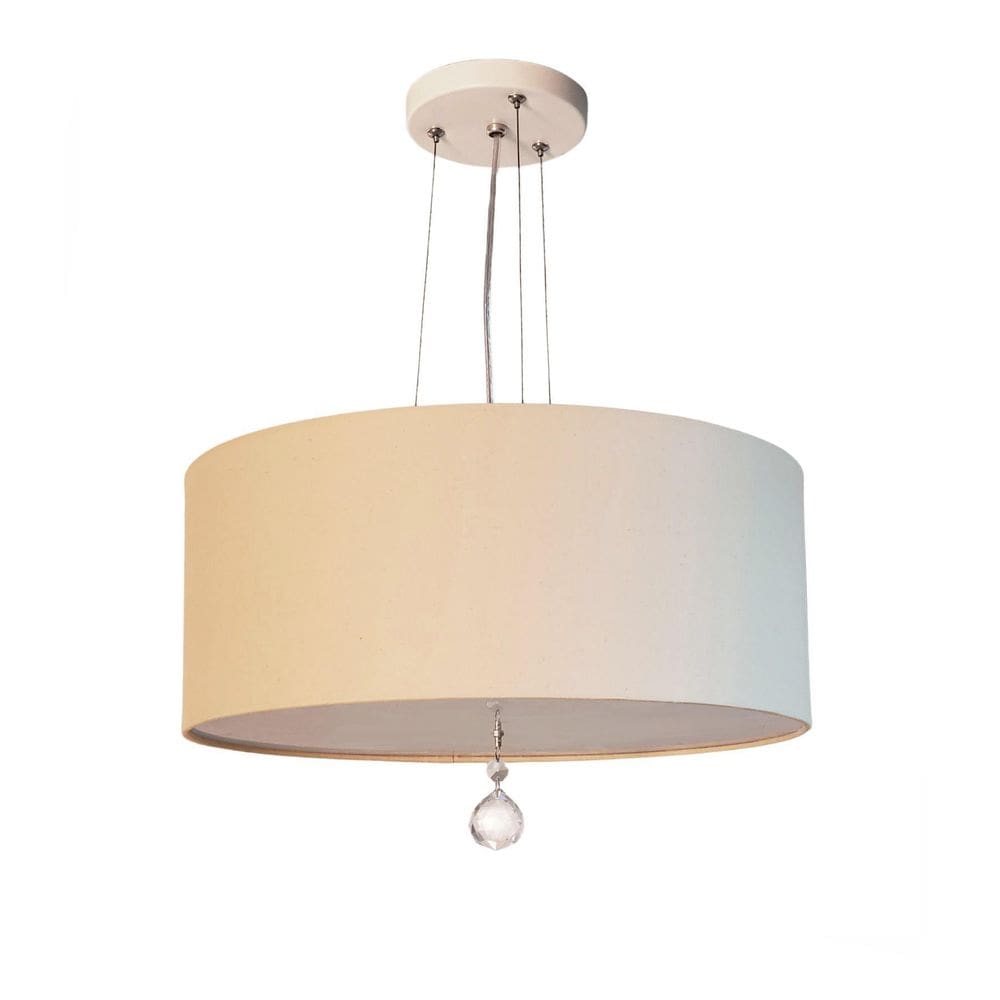 Lustre Pendente Com Cristal Cúpula Cru 30X15 2E27