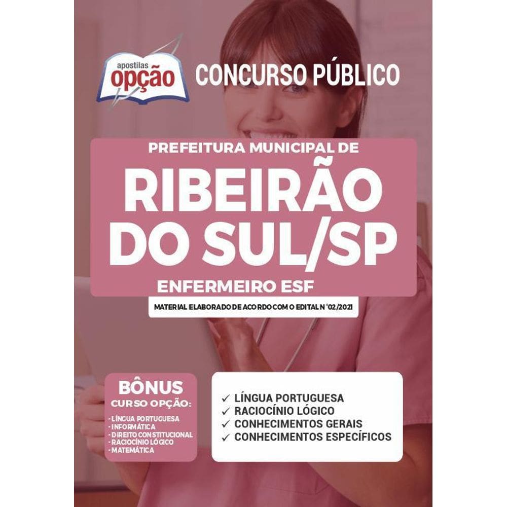 Apostila Concurso Ribeirão Do Sul Sp - Enfermeiro Esf