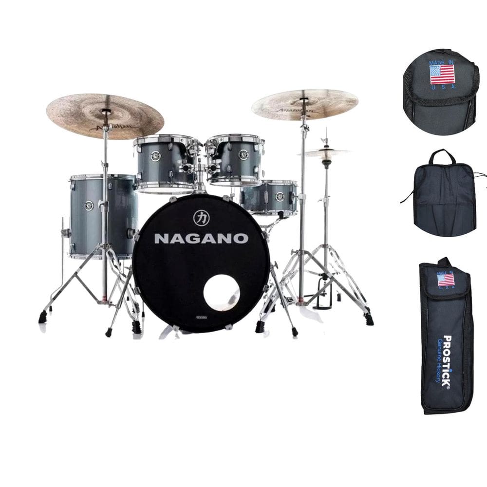 Bateria Nagano Garage Rock 22 Mgr + Bag Baqueta