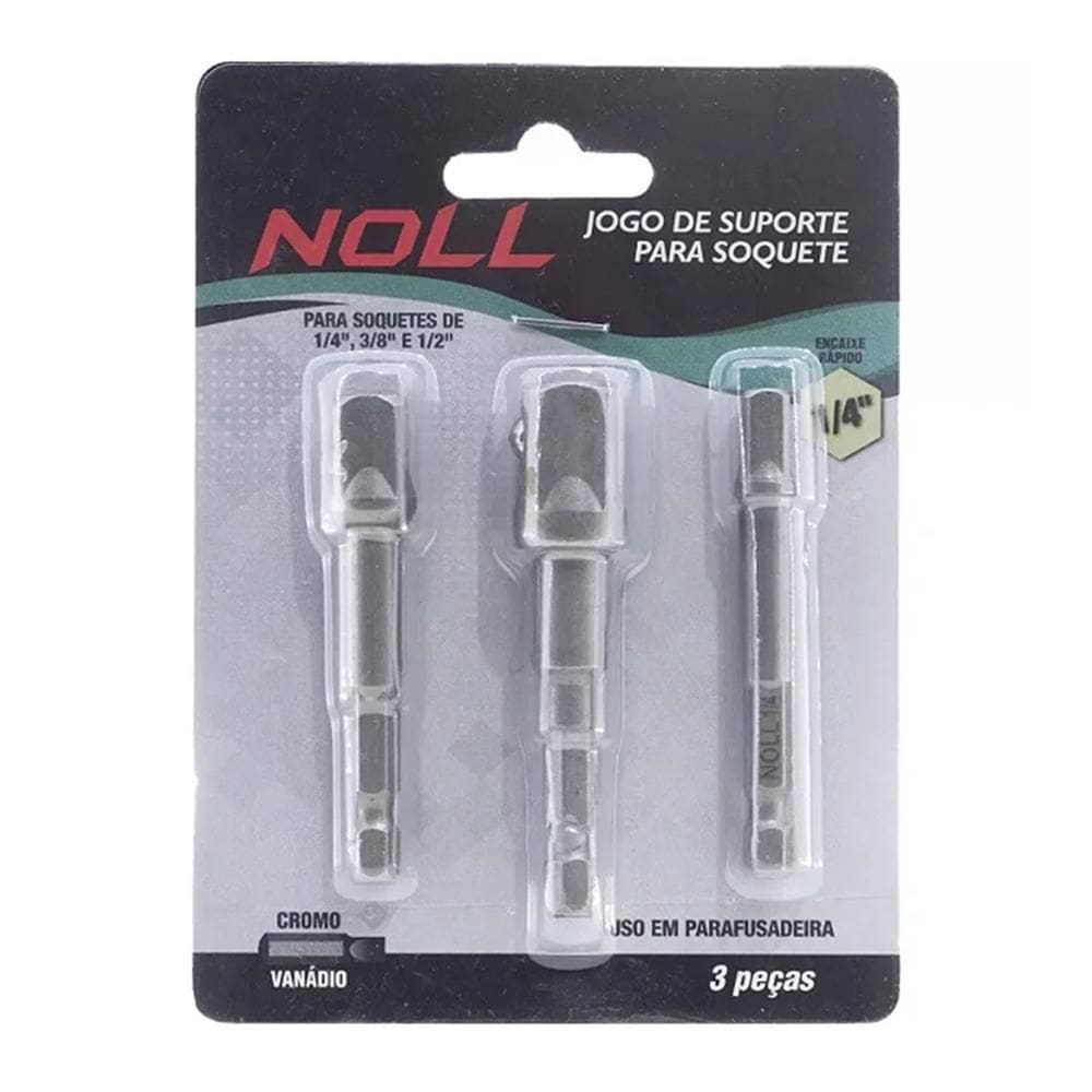 Jogo Suporte P/Soquete 1/4 - 3/8 E 1/2`` 439,0001 - Noll