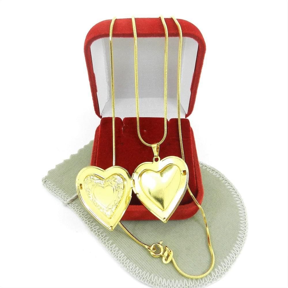 Corrente Feminina 50Cm 1Mm Relicario Folheado Ouro Cr103