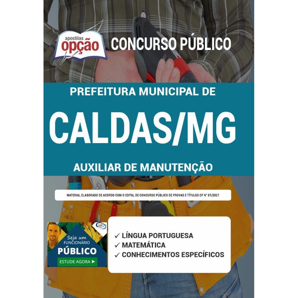 Apostila Concurso Caldas Mg - Auxiliar De Manutenção
