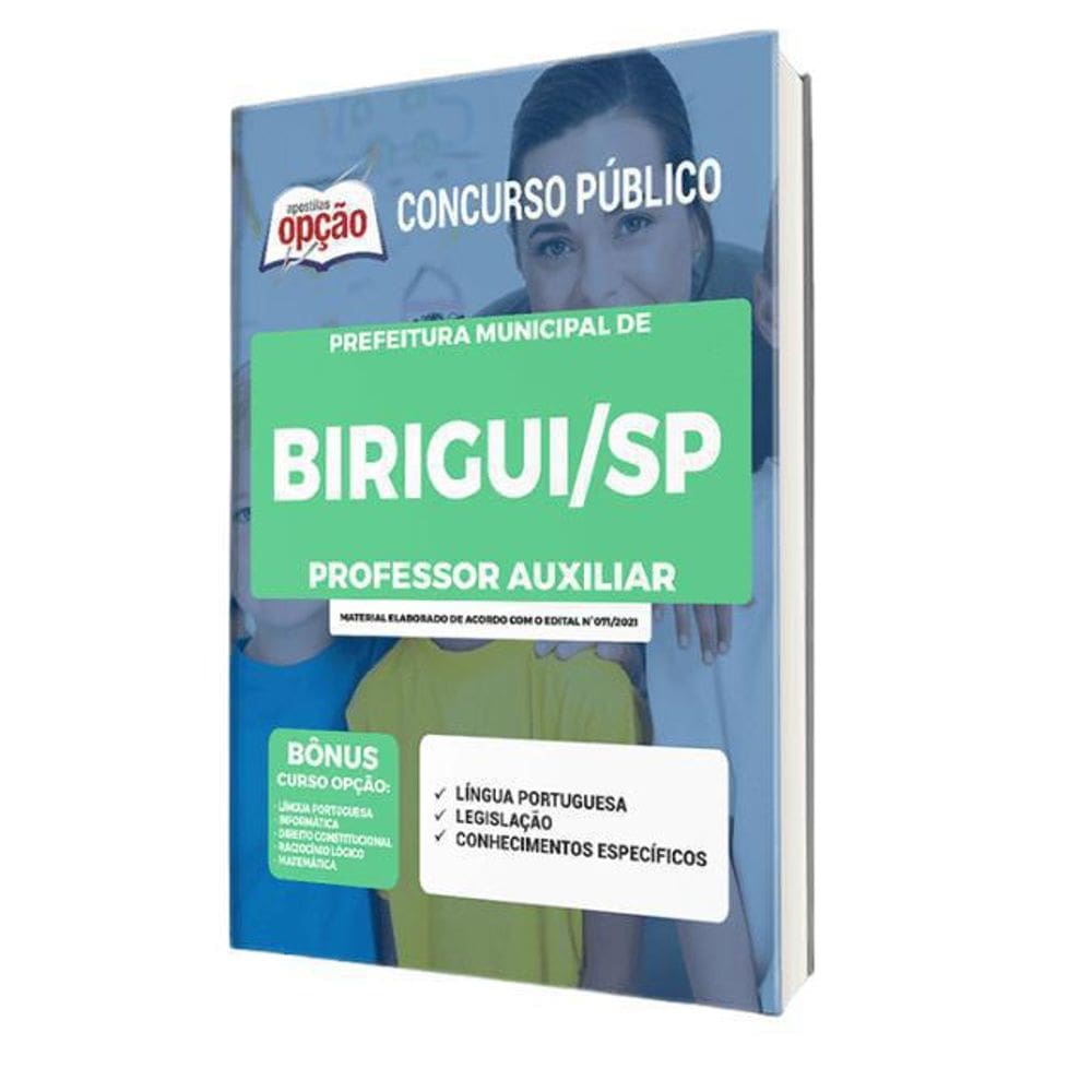 Apostila Prefeitura Birigui Sp - Professor Auxiliar