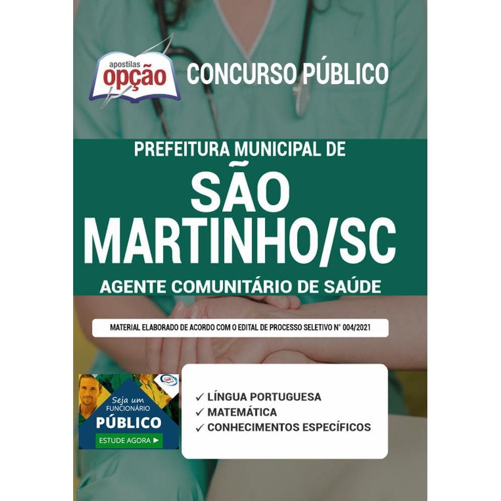Apostila Concurso São Martinho Agente Comunitário De Saúde