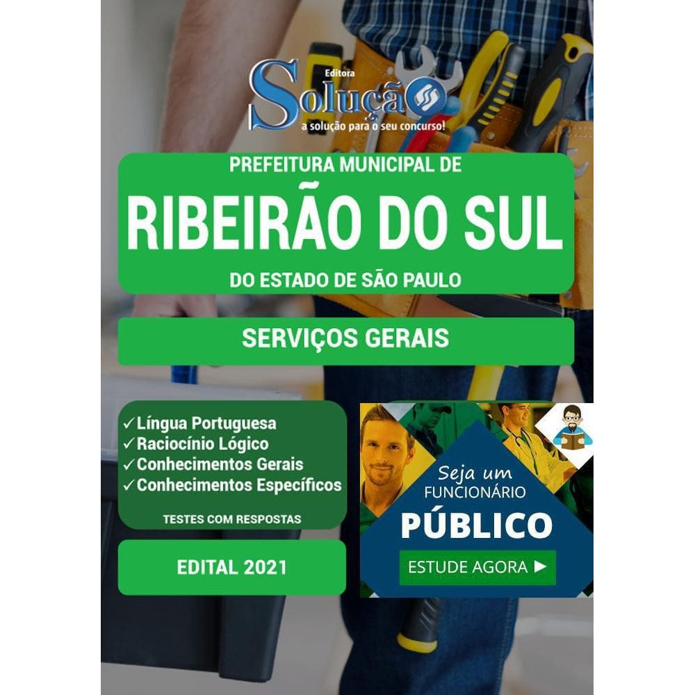 Apostila Prefeitura Ribeirão Do Sul Sp - Serviços Gerais