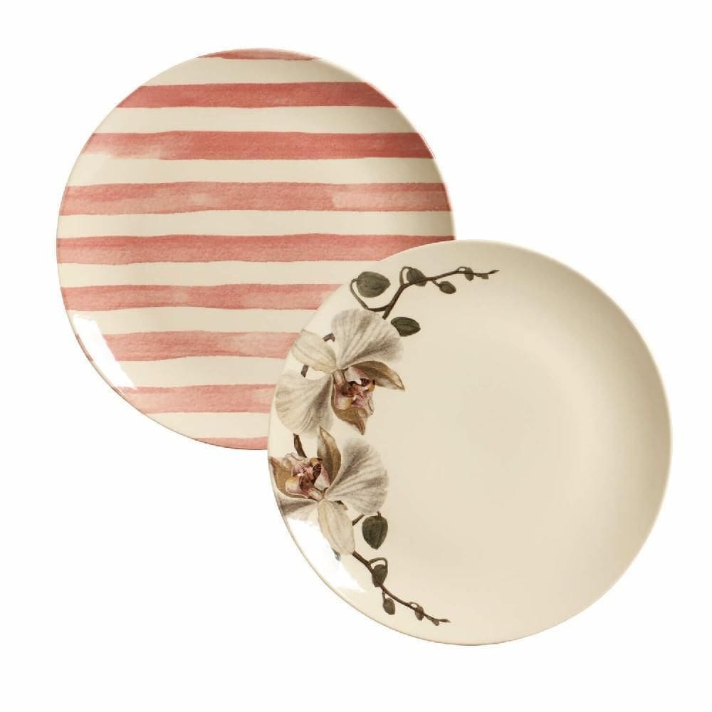 Conjunto C/6 Pratos Raso Fleur Porto Brasil- 1Linha